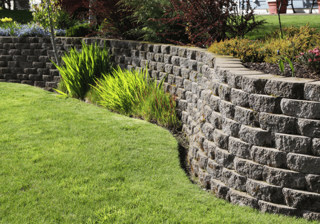 Retaining walls can help with proper drainage in your yard.